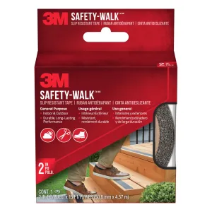 3M Safety-Walk Slip Resistant Tape, 610B-R2X180, Black, 2 in x 15 ft