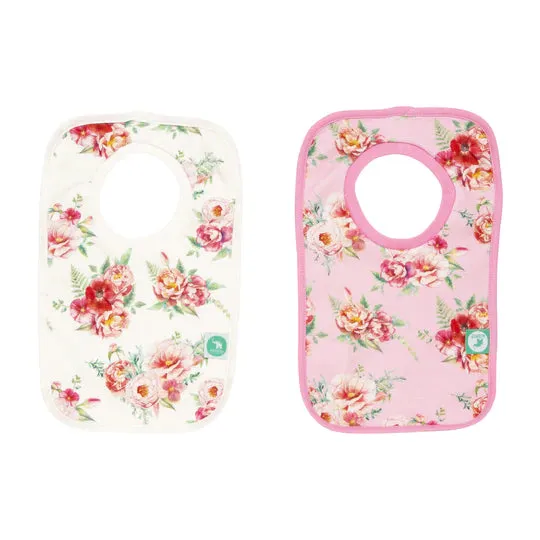 All 4 Ella Pullover Head Bibs 2 Pack - Floral