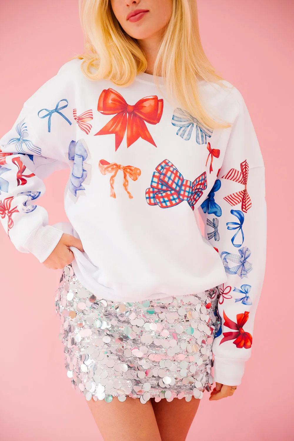 AMERICAN BOW PRINT PULLOVER