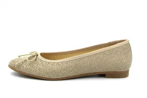 Andanines  Taupe Embossed Ballet Flat 41-28