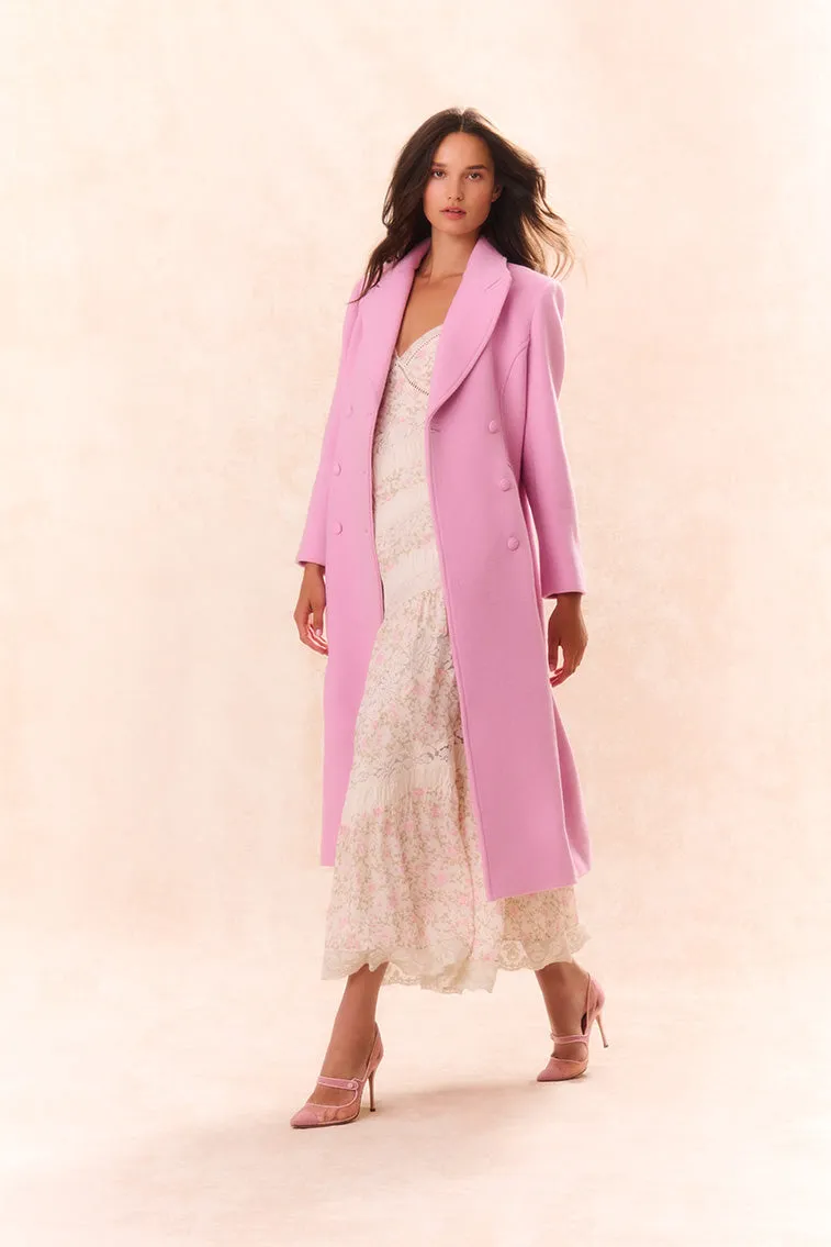 Angeli Wool Military Coat - PIROUETTE PINK