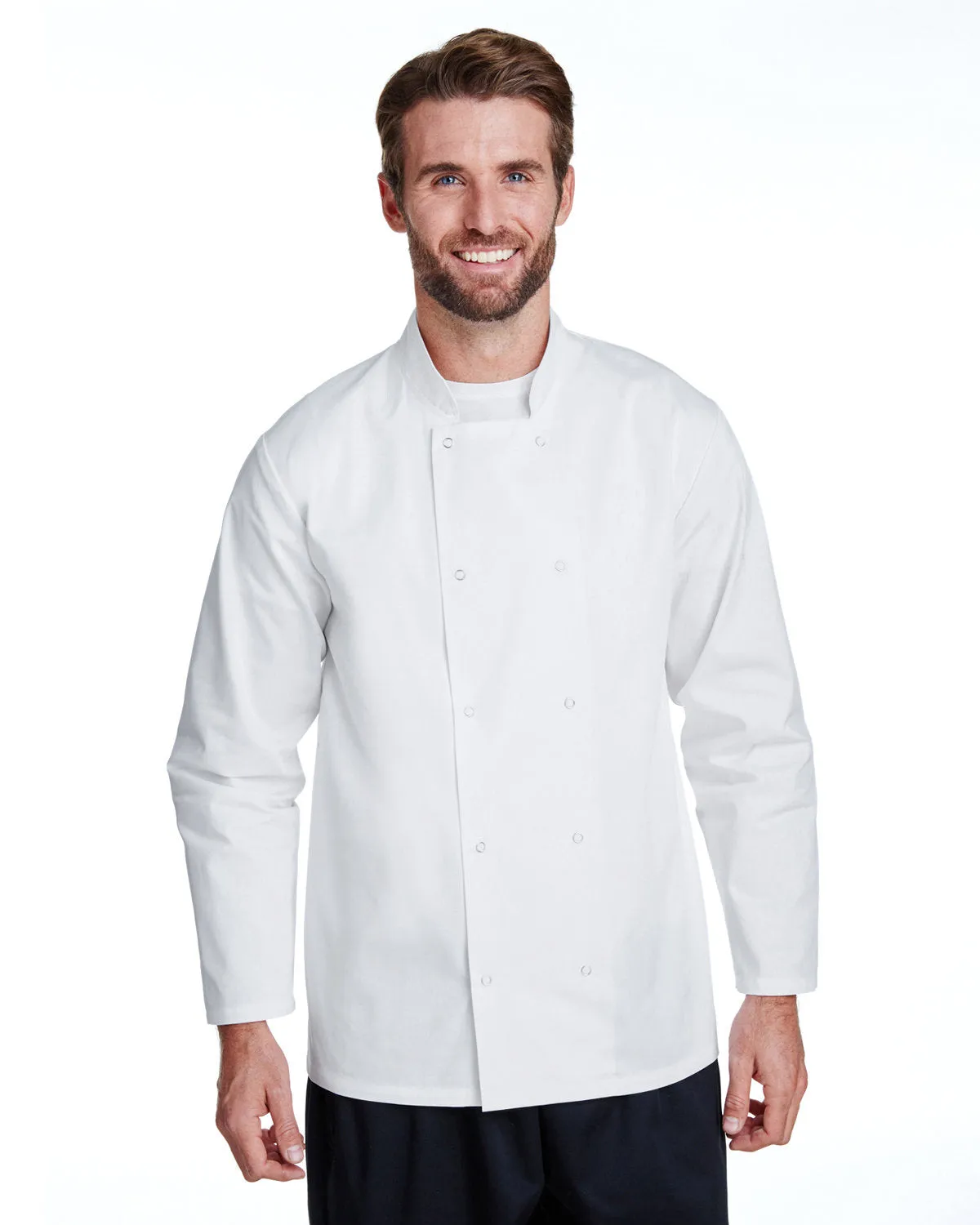 Artisan Collection by Reprime RP665 Unisex Studded Front Long-Sleeve Chef's Coat