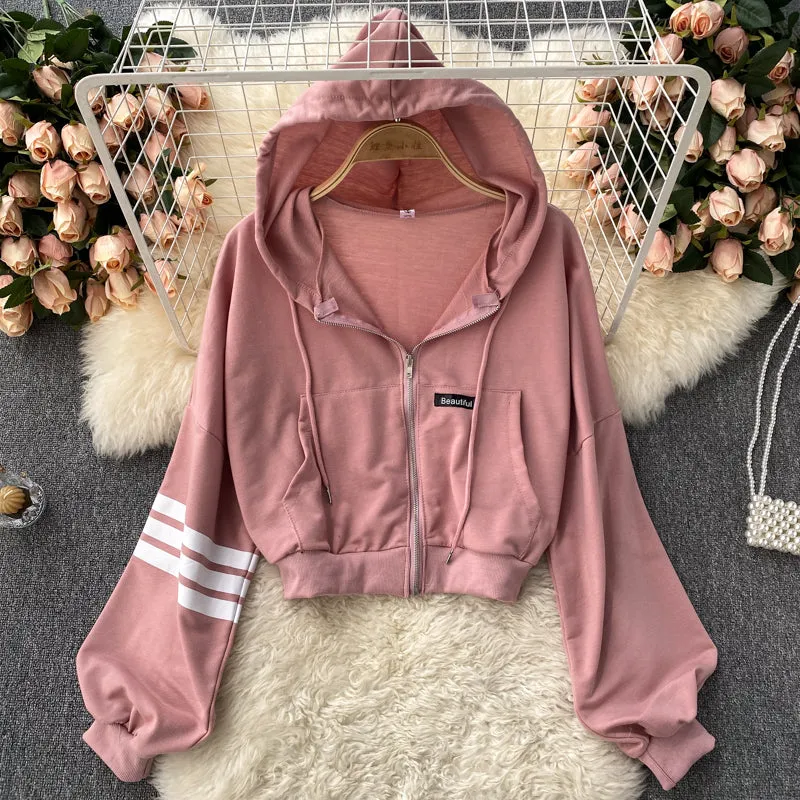 Autumn new short cardigan coat sweater women's casual top  1545