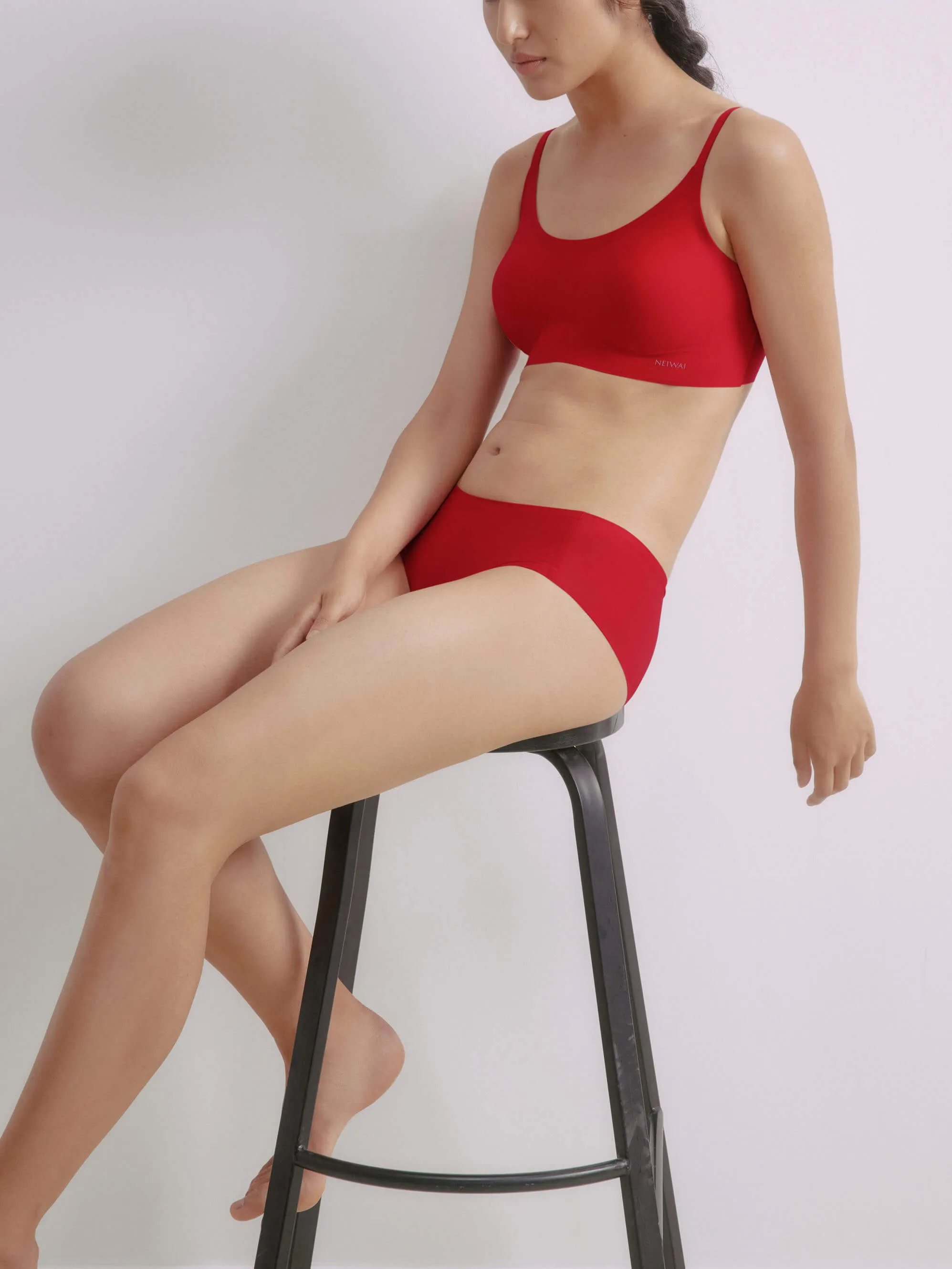 Barely Zero Spaghetti Strap Bra Red Gift Set