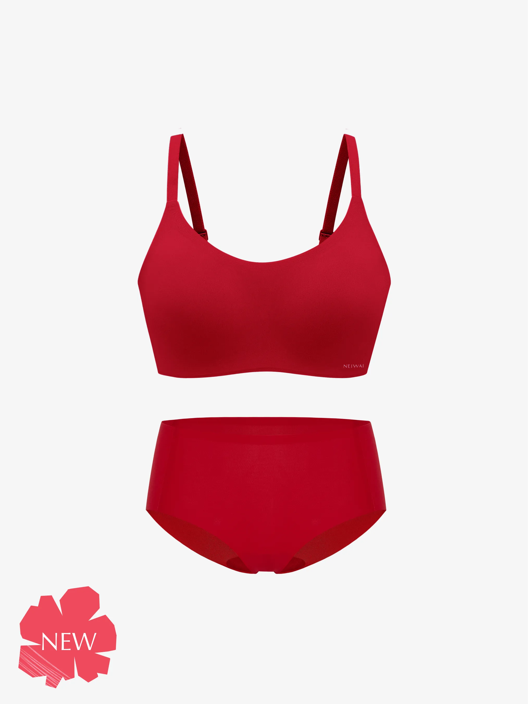 Barely Zero Spaghetti Strap Bra Red Gift Set