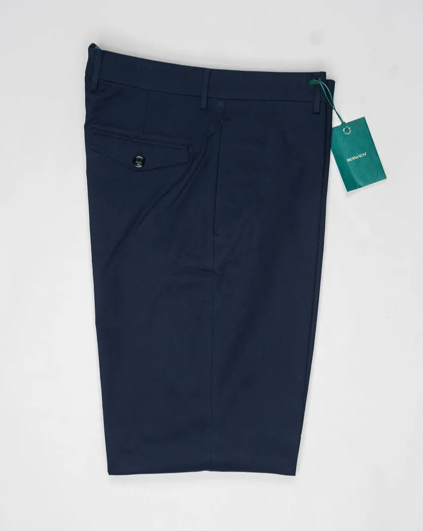 Berwich Wide Fit Cotton Chinos / Navy