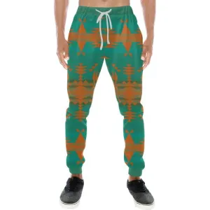 Between the Mountains Deep Lake Orange Men's Sweatpants