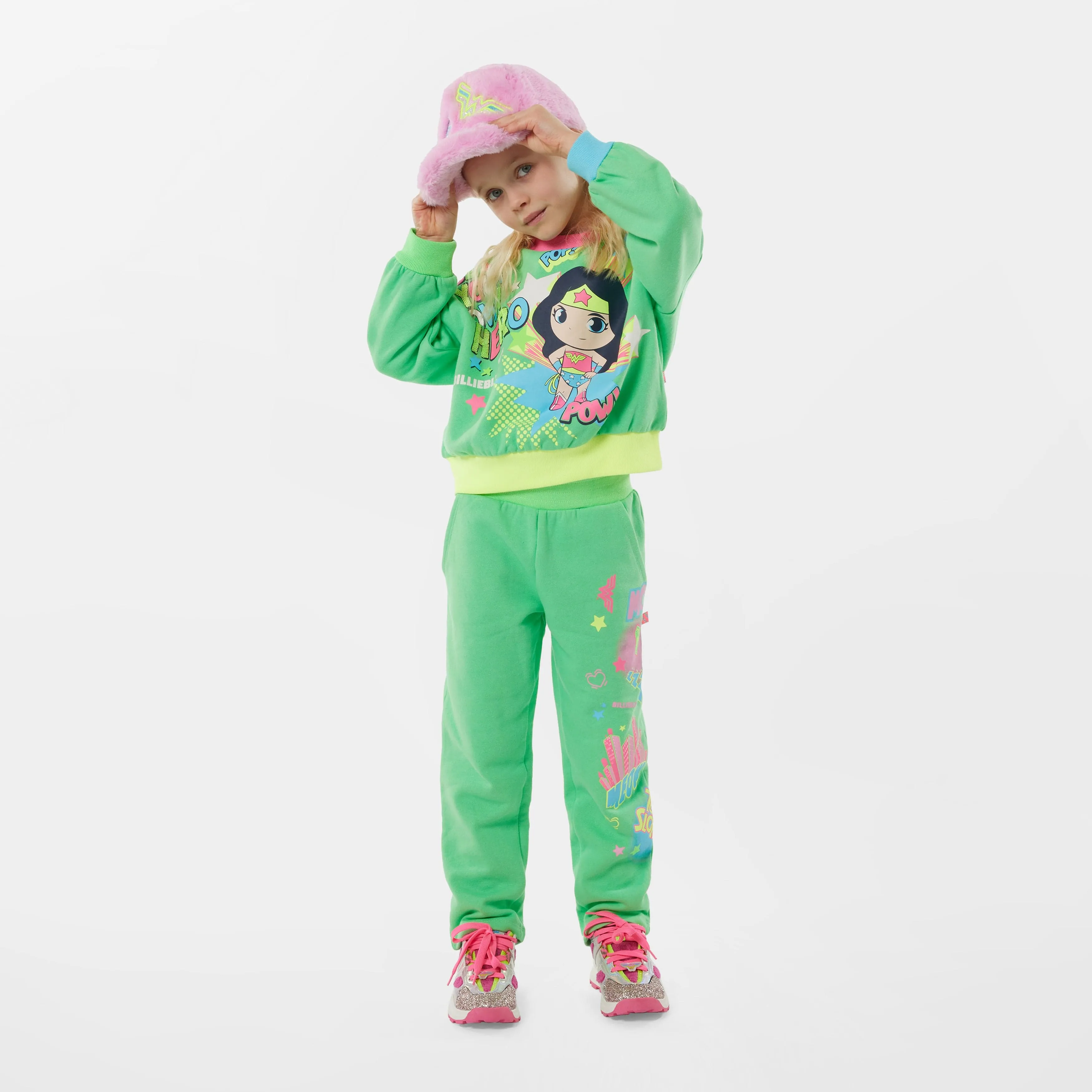 Billieblush Girls DC Comics Joggers in Green