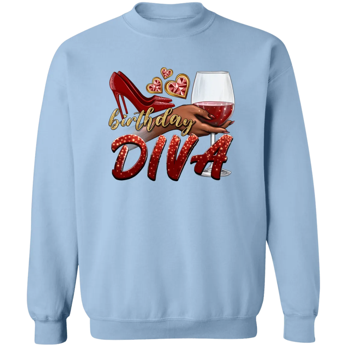 Birthday Diva Unisex Crewneck Pullover Sweatshirt