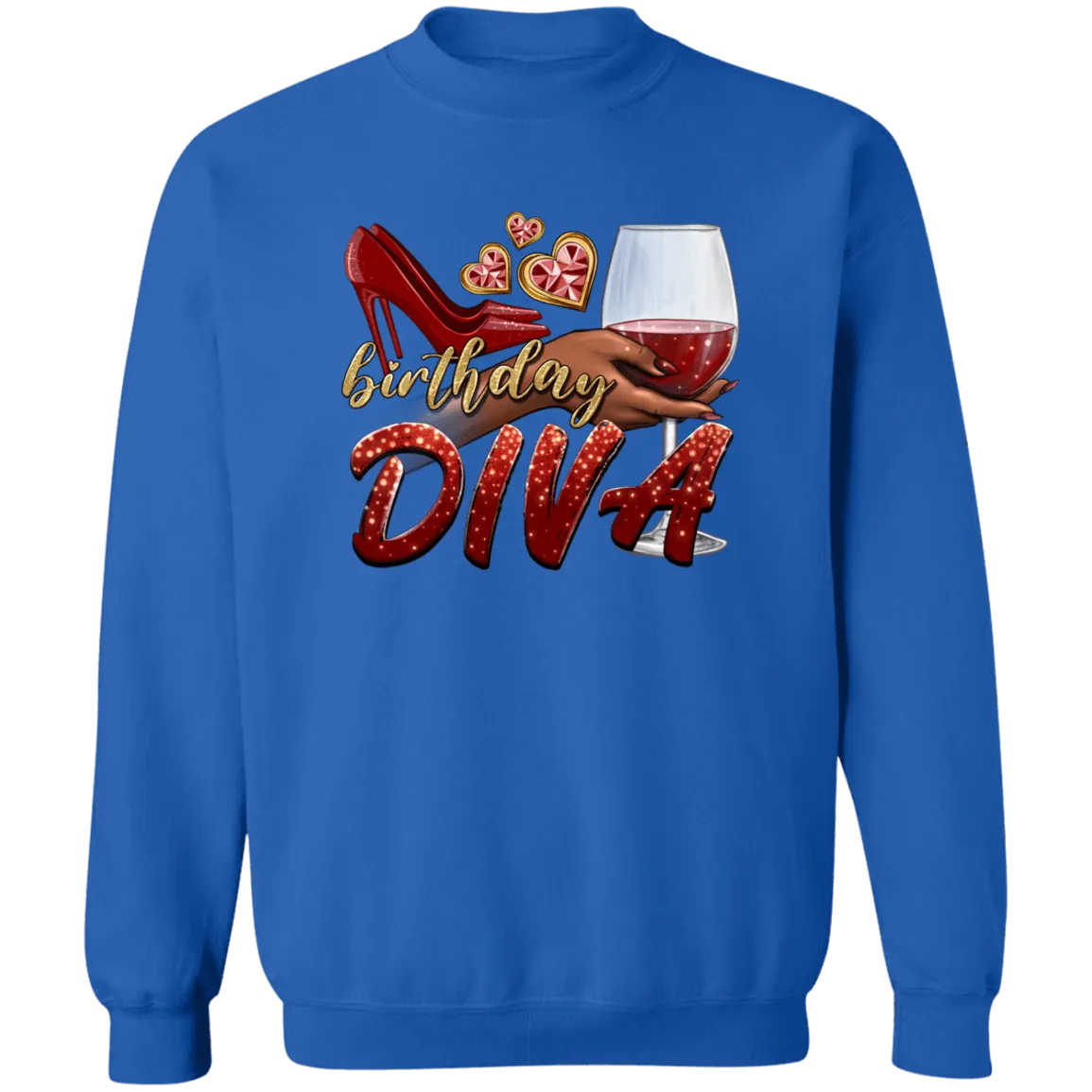 Birthday Diva Unisex Crewneck Pullover Sweatshirt