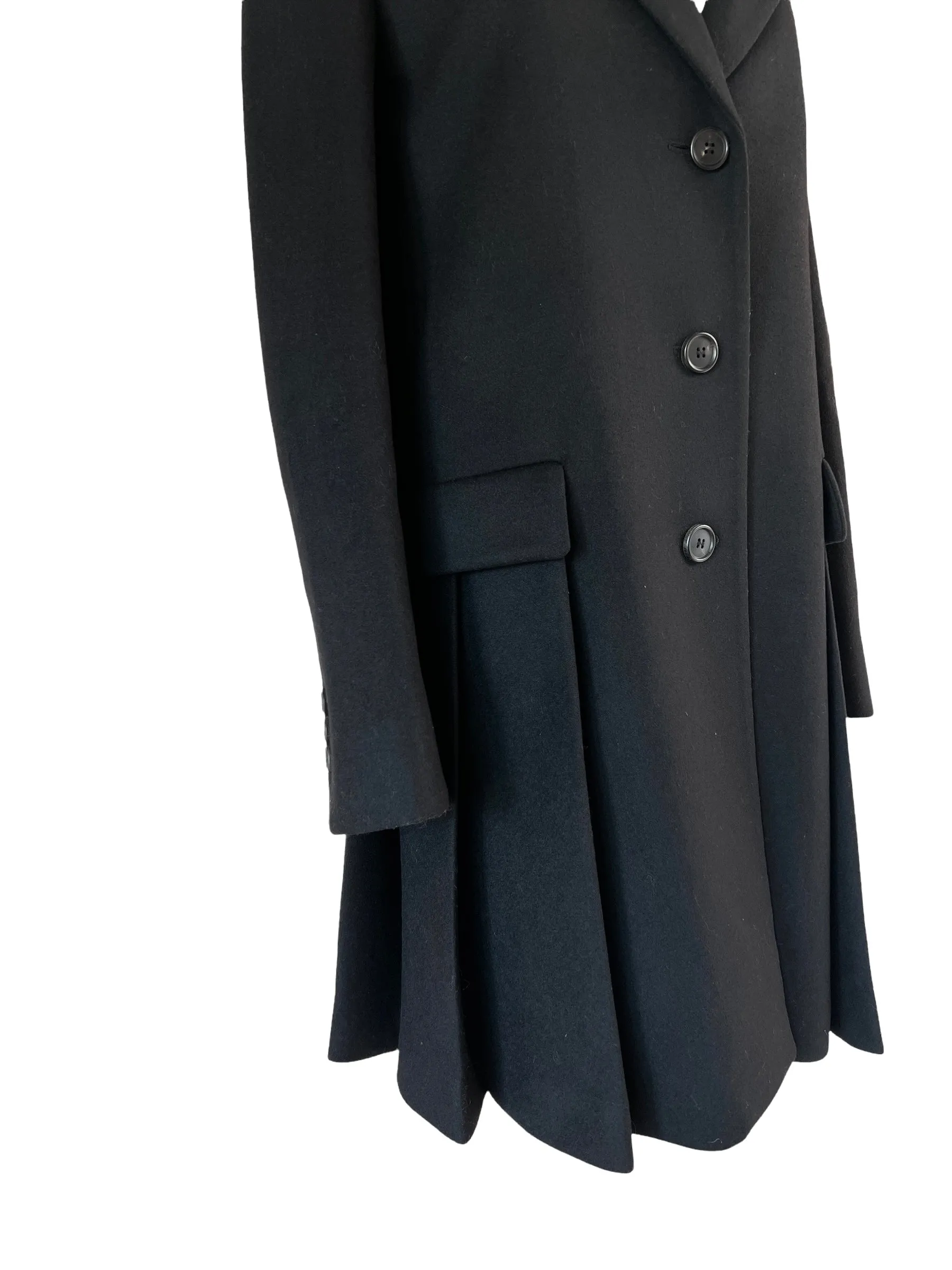 Black Wool Coat - 6