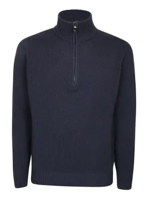 Blue zip pullover