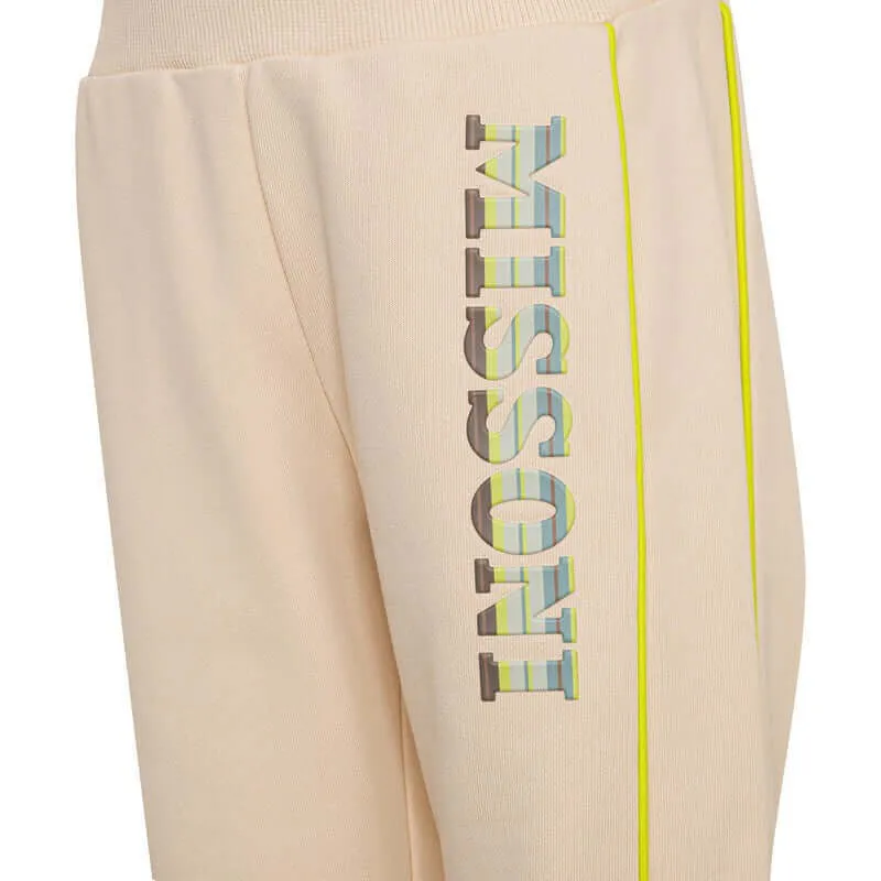 Boys Beige Logo Joggers