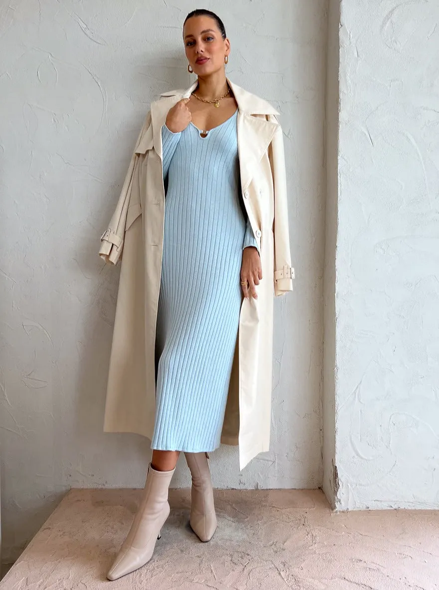 By Nicola Astrology Midi Knit Dress in Ice