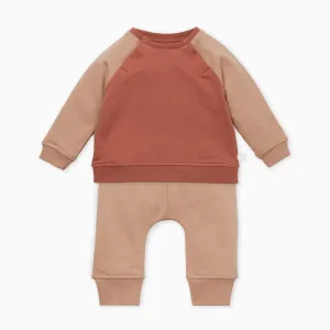 Caramel Raglan Sleeve Sweatshirt & Jogger Set