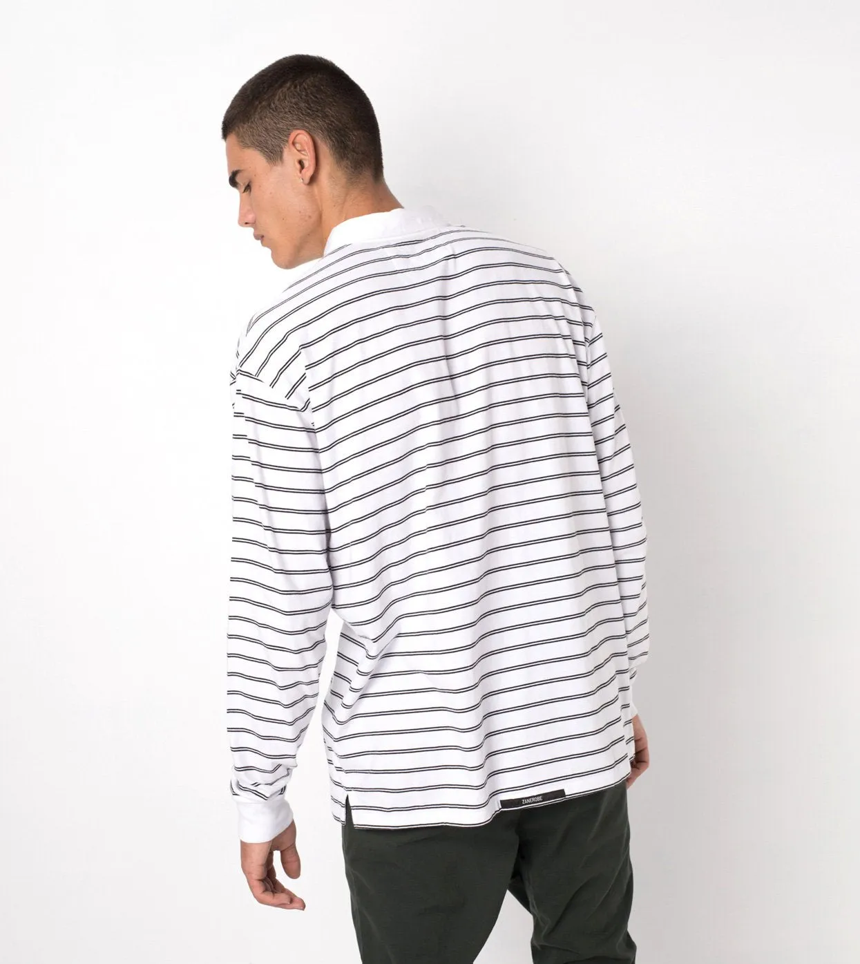 Channel Rugby LS Polo White/Black