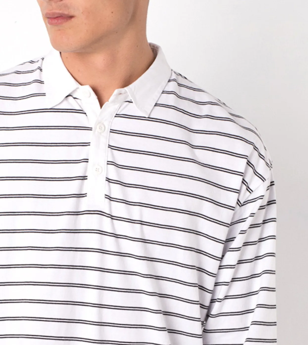 Channel Rugby LS Polo White/Black