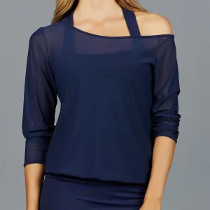 Classic Off-Shoulder Pullover (navy)