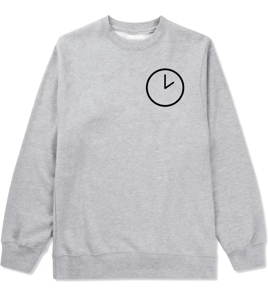 Clock Chest Mens Crewneck Sweatshirt