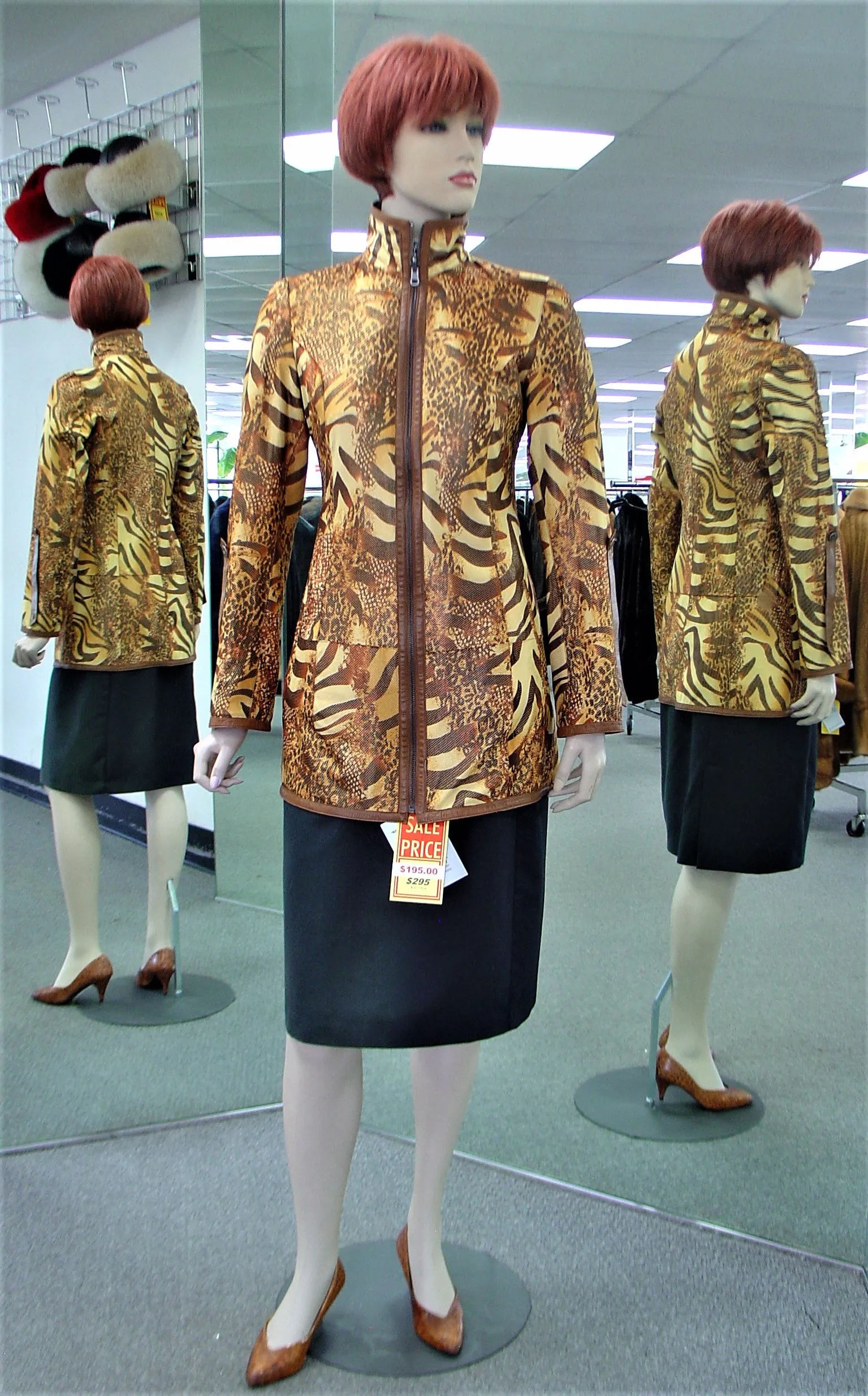 Cognac Lamb Leather Jacket, Reversible