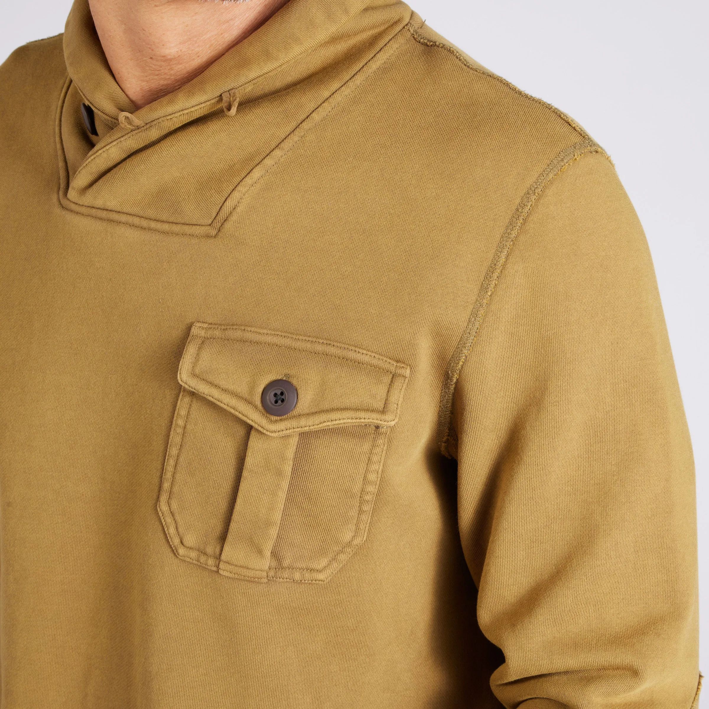 Conner Fleece Shawl Collar Pullover - Plantation