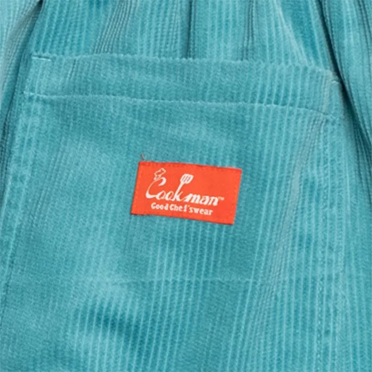 Cookman Chef Pants - Corduroy : Turquoise Blue