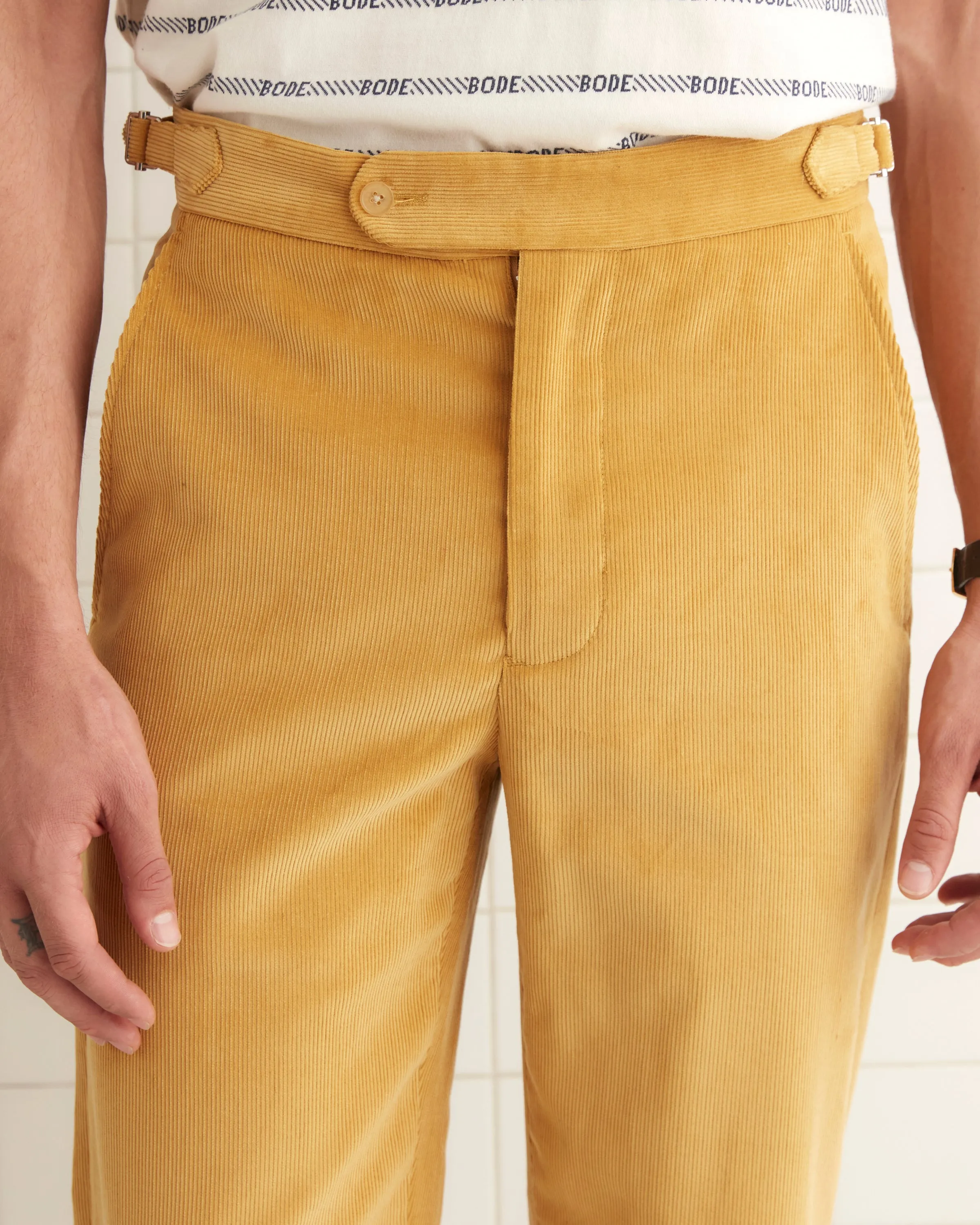 Custom Senior Cord Side-Buckle Trousers