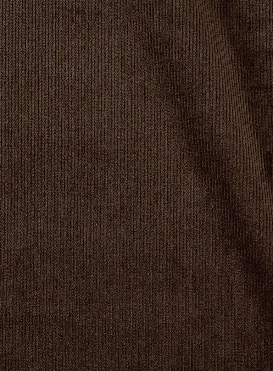 Dark Brown Stretch Pin Corduroy Pants