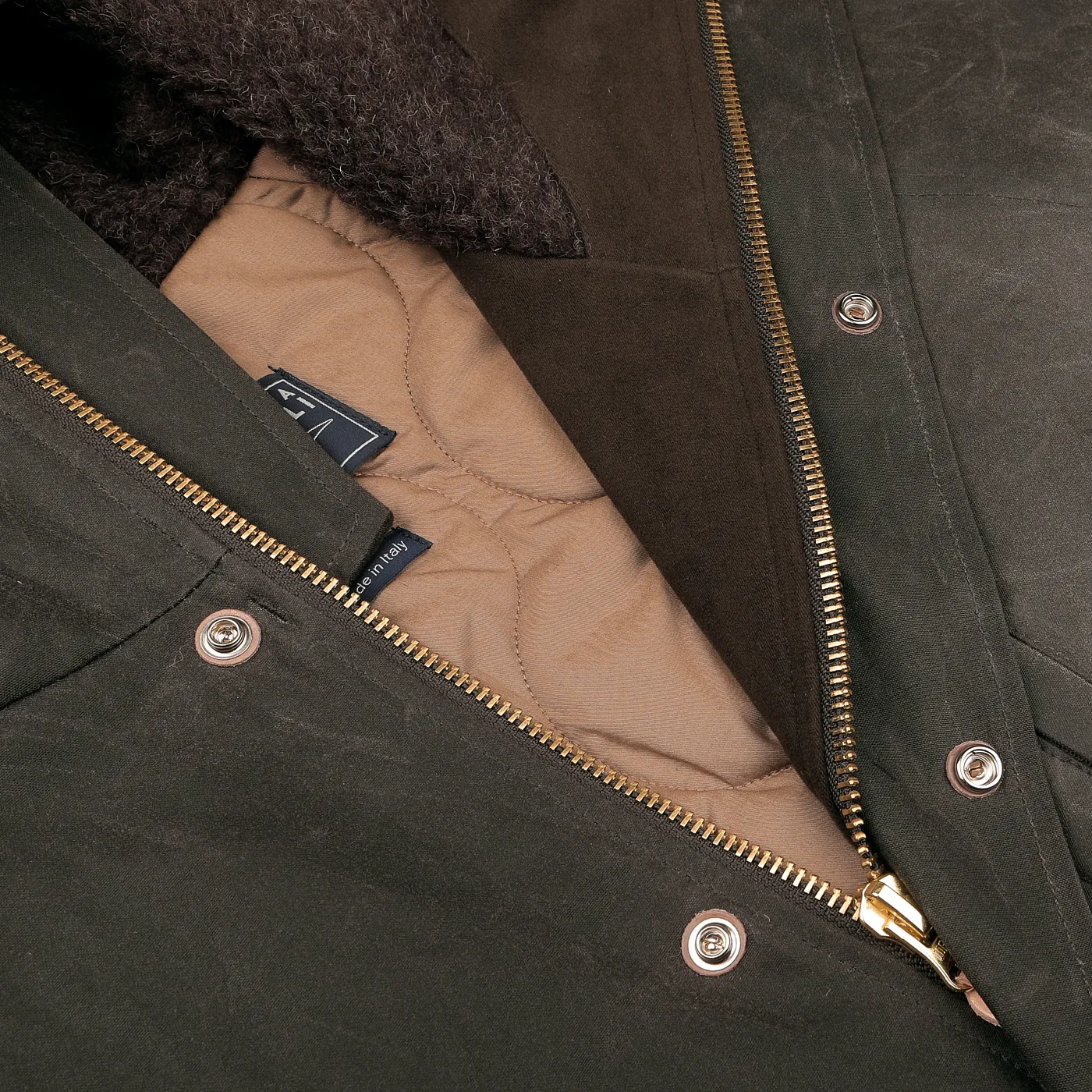 Dark Green Waxed Cotton Mountain Parka