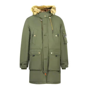 Diesel W Colby 21 Green Hooded Parka Jacket