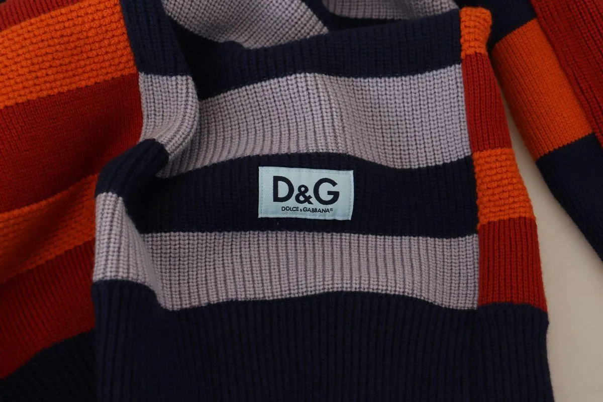 Dolce & Gabbana Multicolor Stripes Wool Pullover Sweater