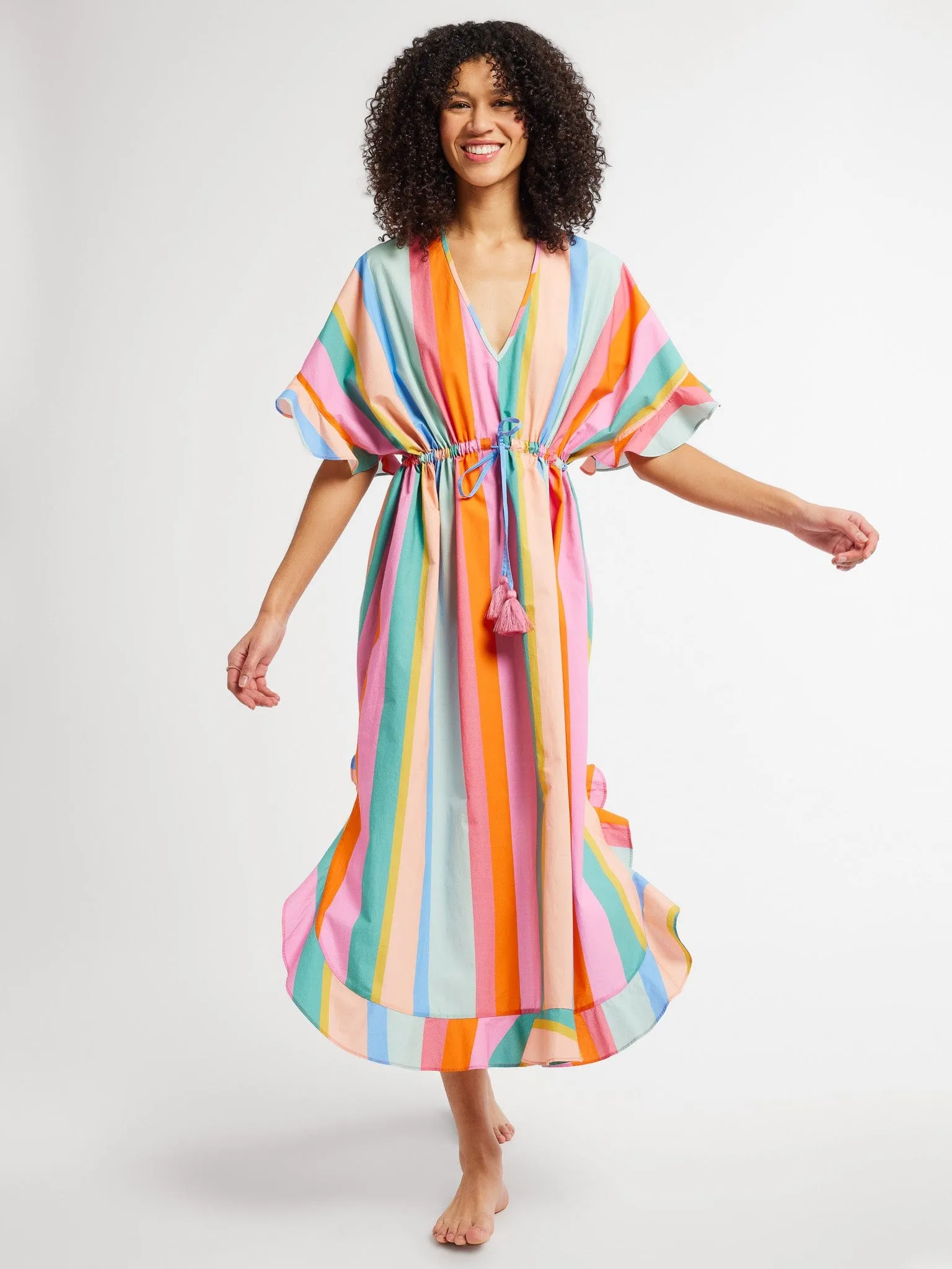 Eden Caftan in Confetti Stripe