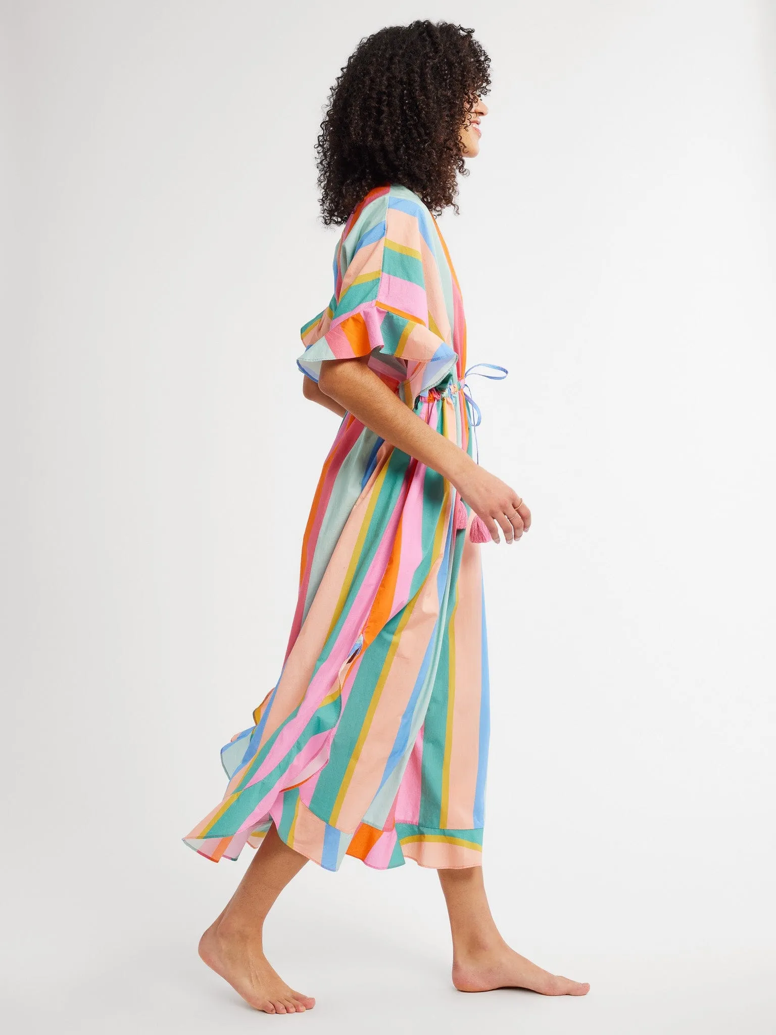 Eden Caftan in Confetti Stripe