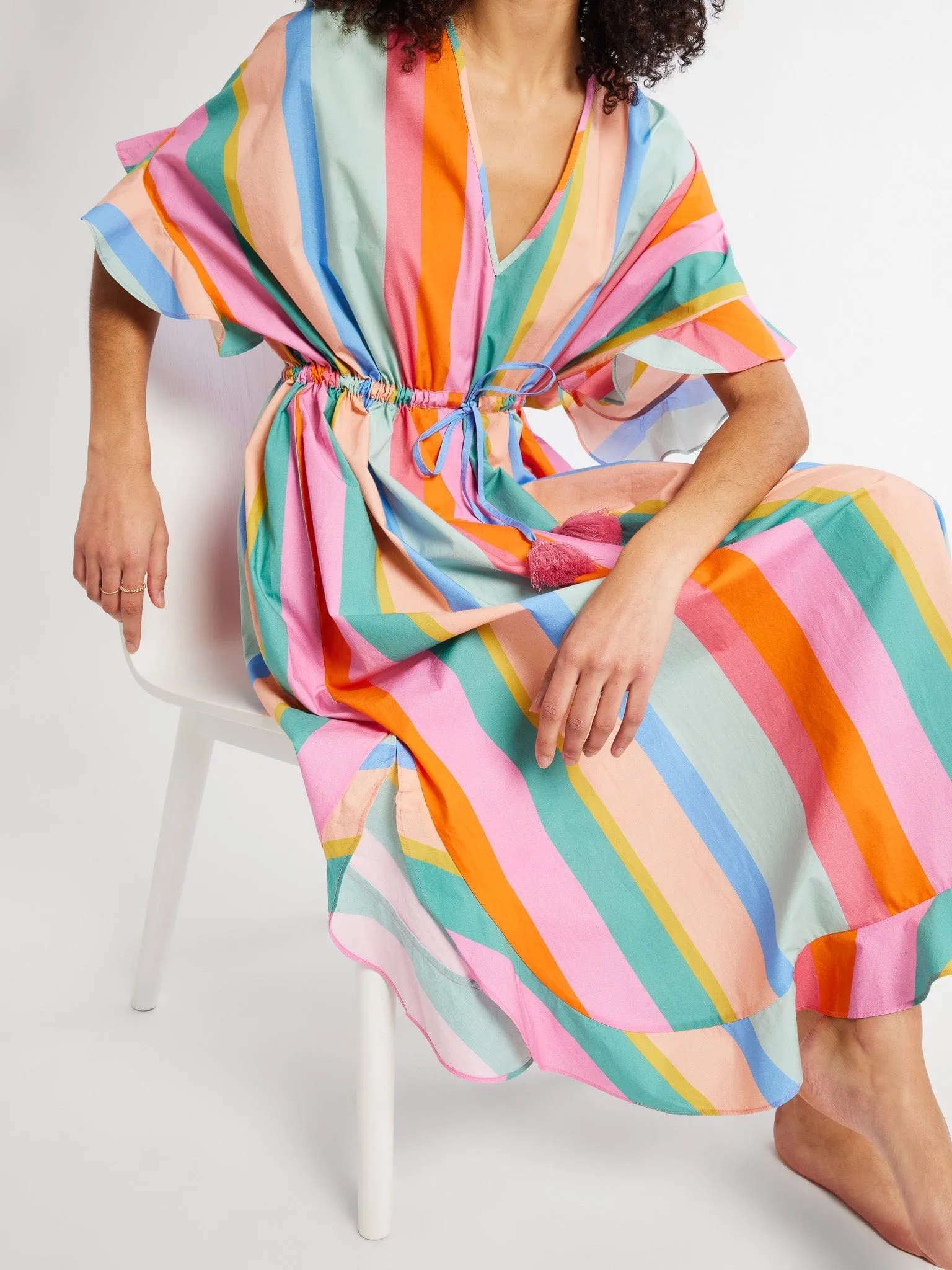 Eden Caftan in Confetti Stripe