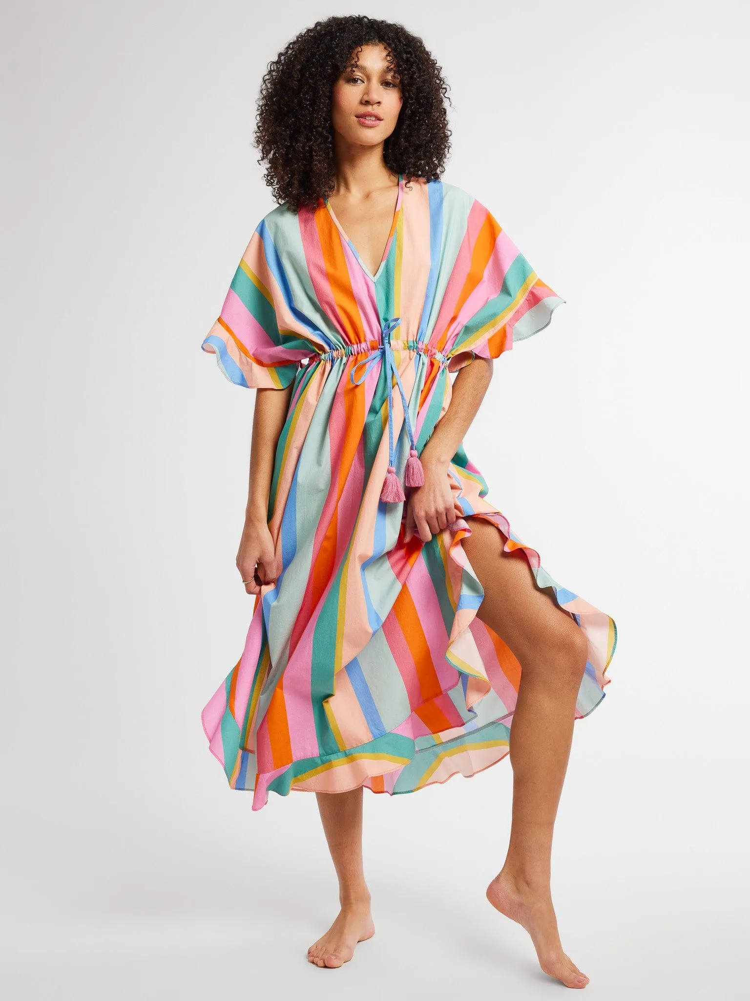 Eden Caftan in Confetti Stripe