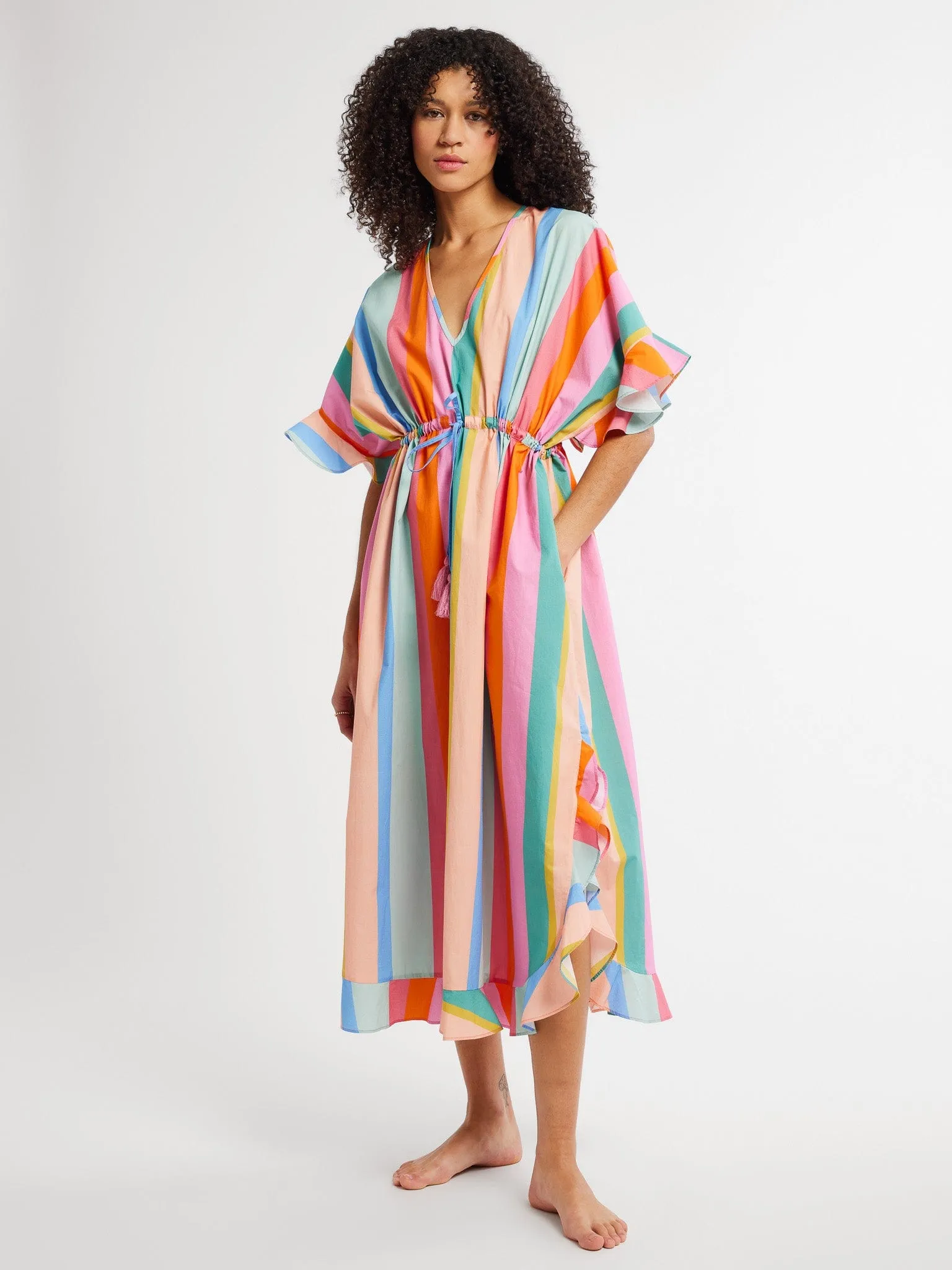 Eden Caftan in Confetti Stripe