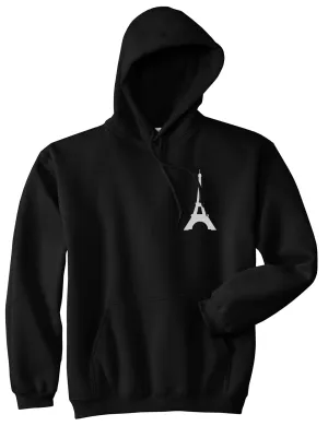 Eiffel Tower Paris Chest Mens Pullover Hoodie