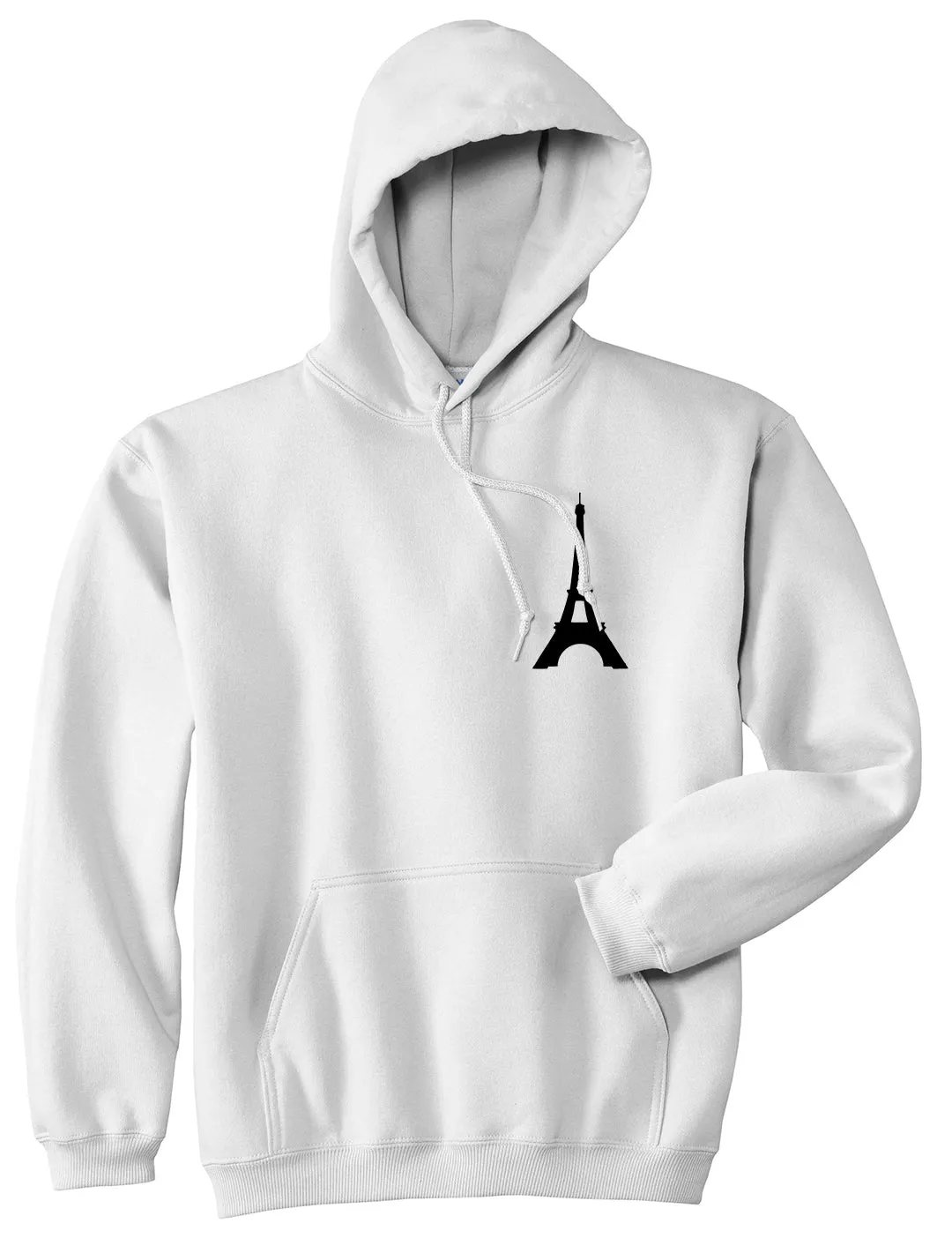 Eiffel Tower Paris Chest Mens Pullover Hoodie