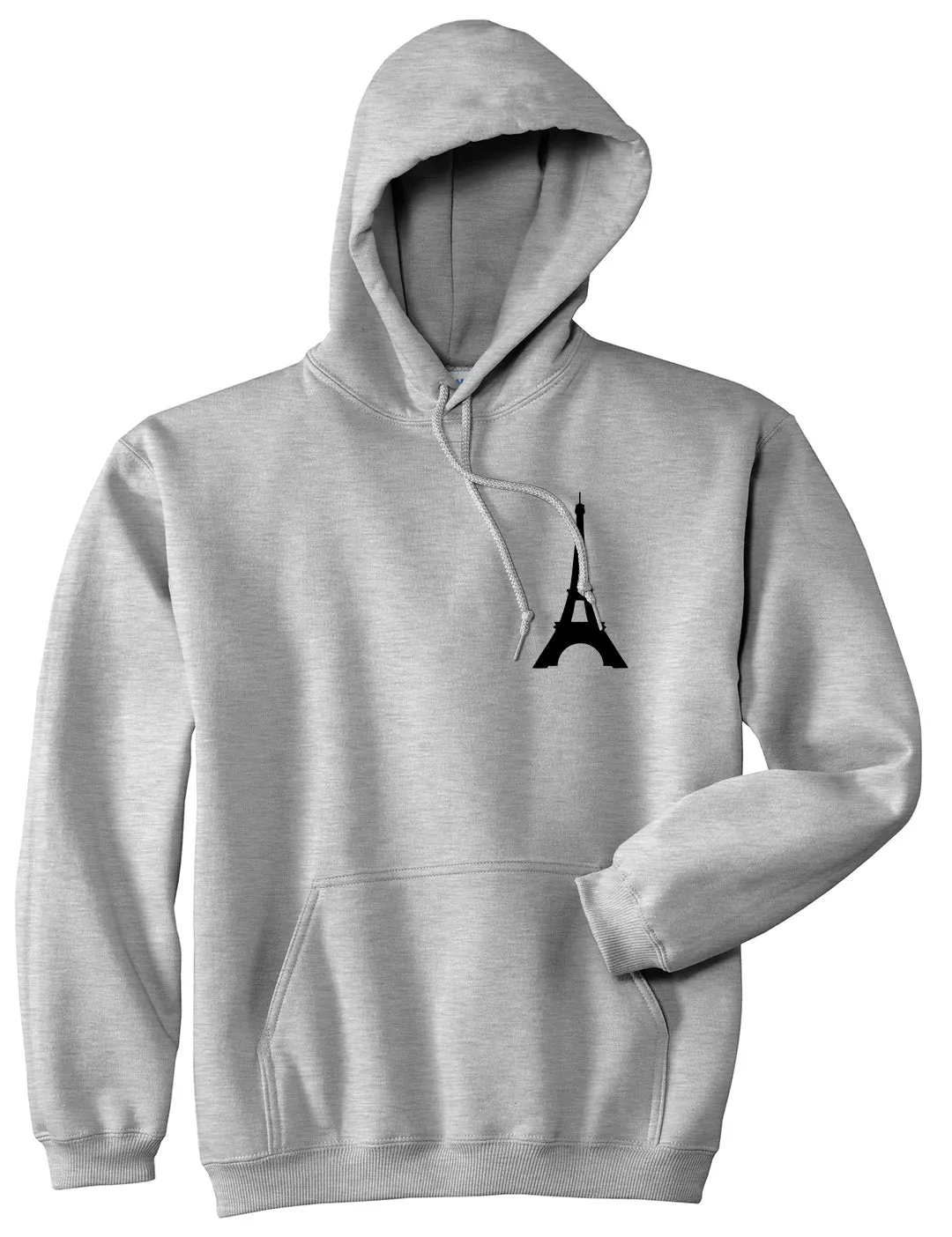 Eiffel Tower Paris Chest Mens Pullover Hoodie