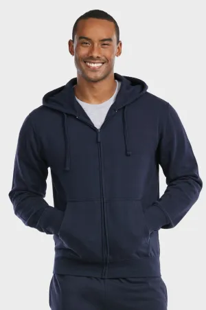 ET TU MEN'S LIGHTWEIGHT FLEECE ZIPPER HOODIE (HD2020E_NAVY)