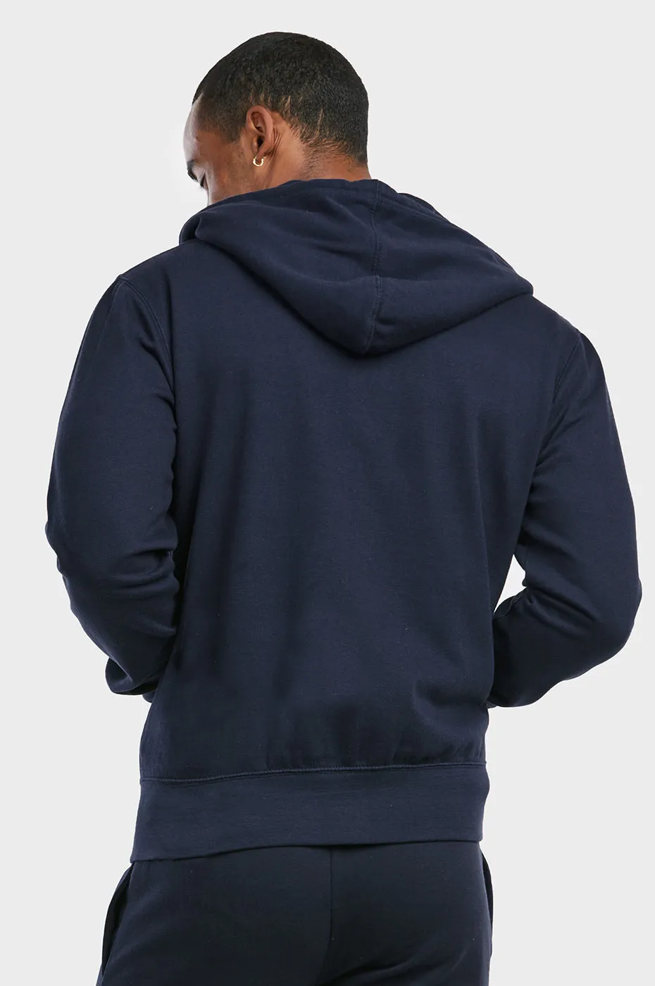 ET TU MEN'S LIGHTWEIGHT FLEECE ZIPPER HOODIE (HD2020E_NAVY)