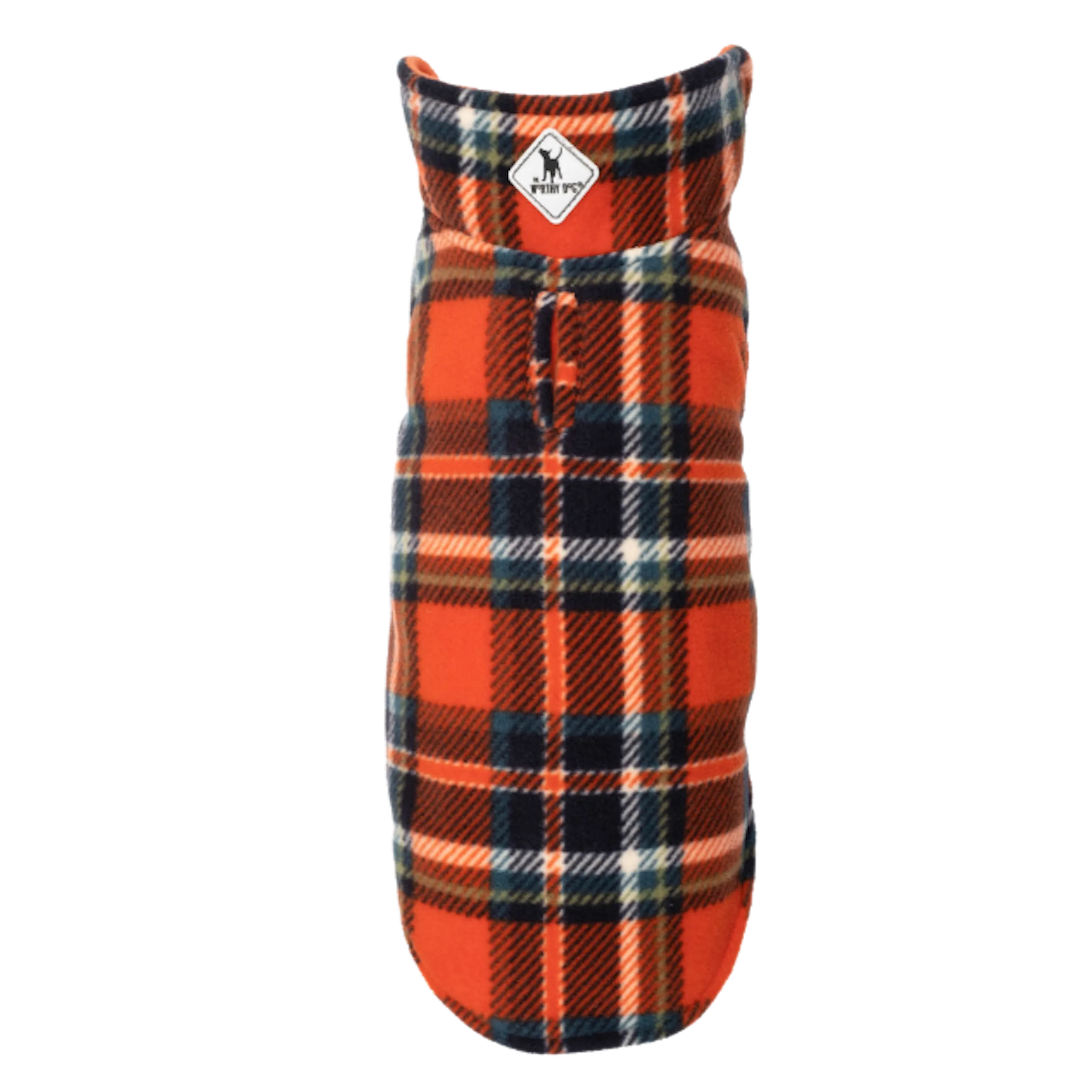 Fleece | Fargo Orange and Navy Plaid