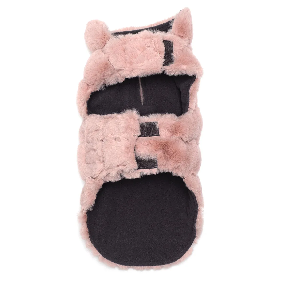 Fur Dog Coat Mauve