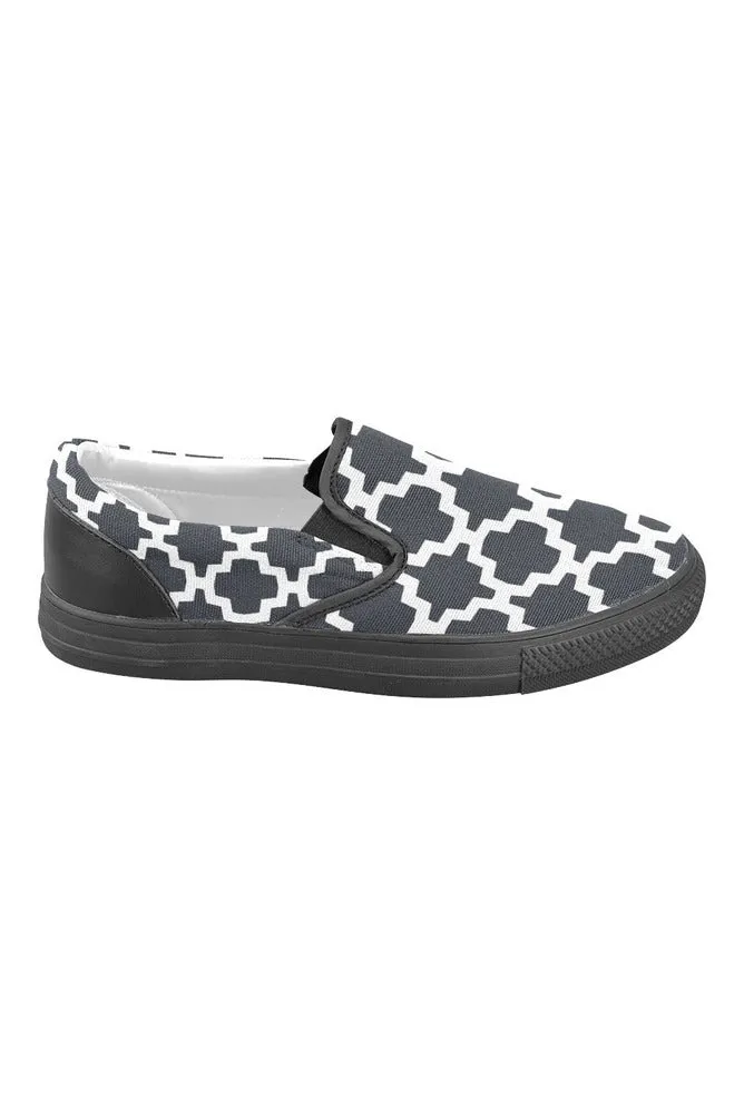 Geometric Tessellation Men's Slip-on Canvas Shoes