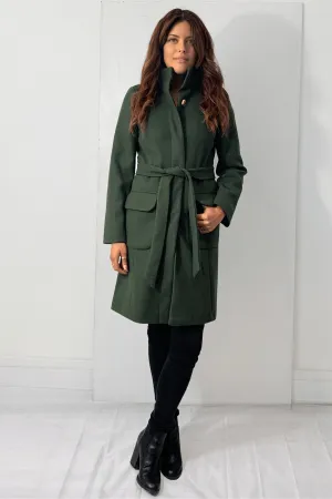 Green Classic Belted Smart Coat