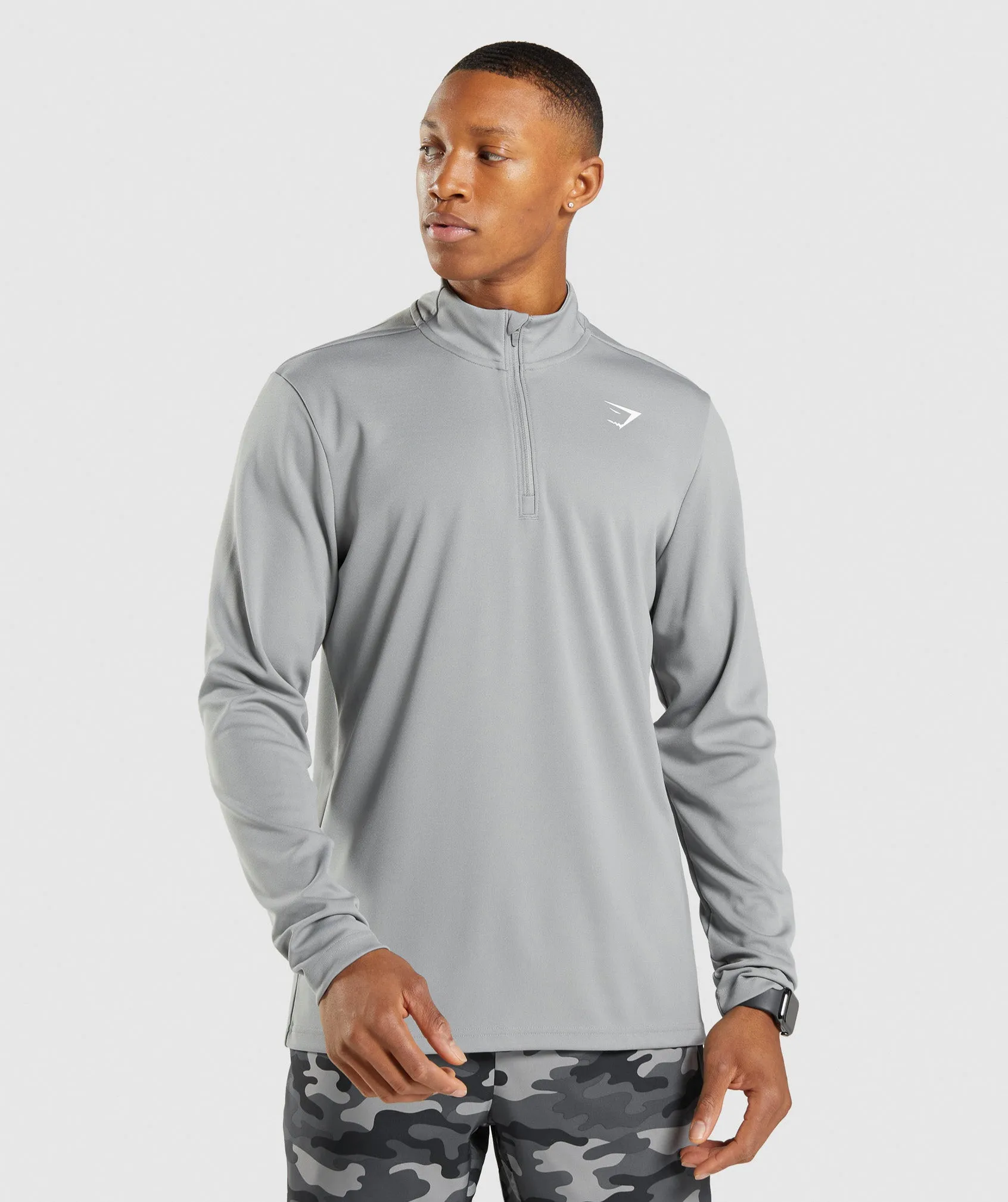 Gymshark Arrival 1/4 Zip Pullover - Smokey Grey