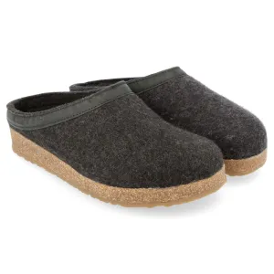 Haflinger GZL Clog in Charcoal & Olive