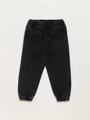 HOP Kids Black Denim Joggers