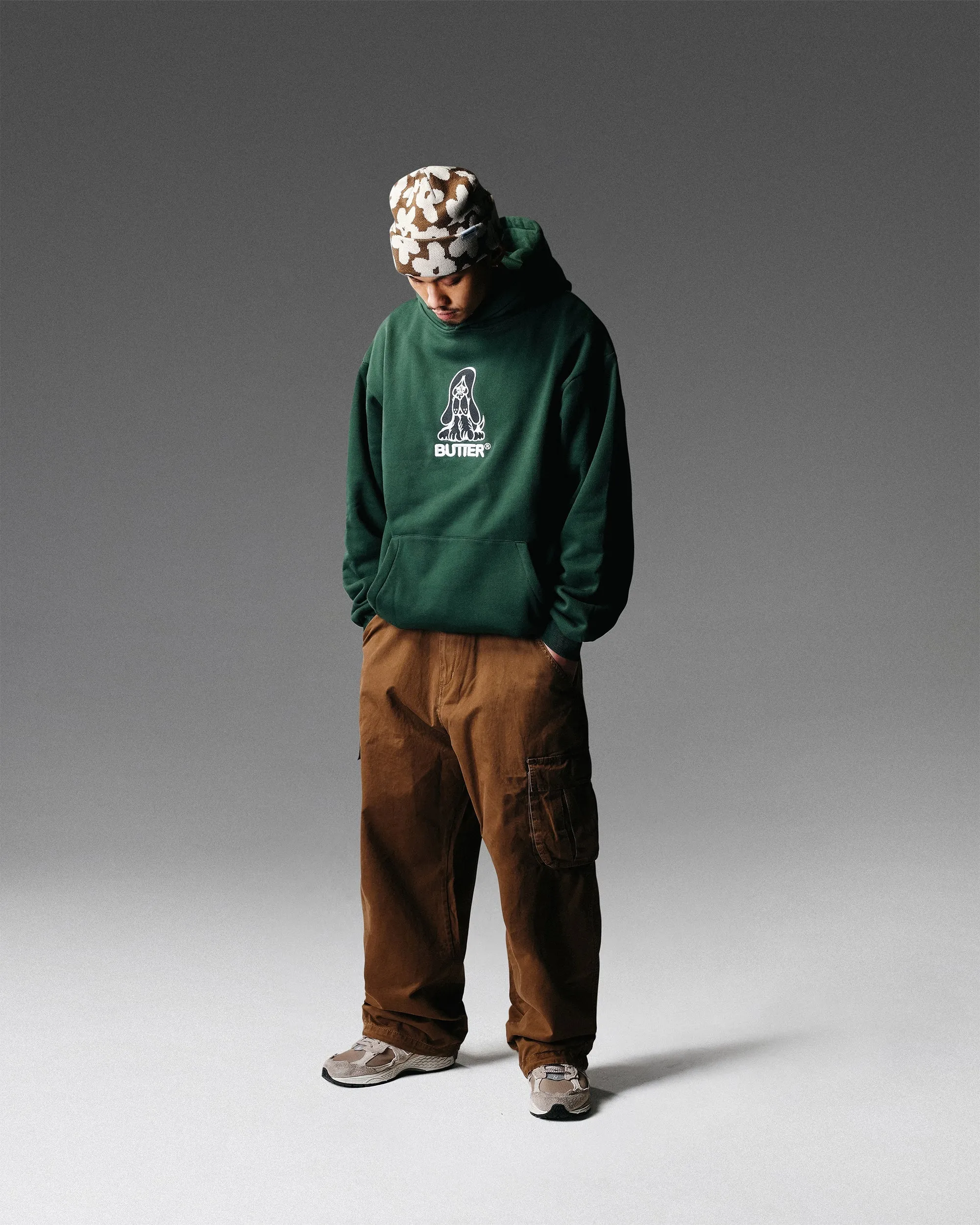 Hound Embroidered Pullover, Dark Green