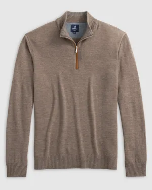 Johnnie-O Raynor Merino 1/4 Zip Sweater Walnut